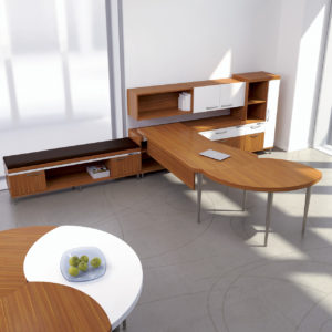 Air Office with Extended Meeting Table