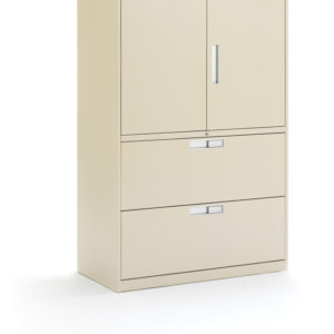 Metal Storage with Filing Drawers and Cabinet Doors