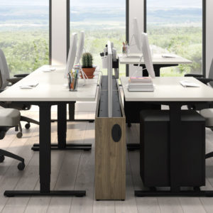 Height Adjustable Tables with Auxi Chairs