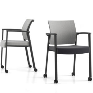 Kub Guest Chair with Mesh or Upholstered Back