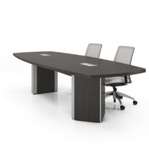 Boat-Shaped Boardroom Table with Architectural Bases