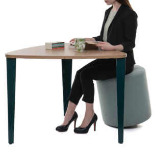 Meeting Table with Folded Metal Legs